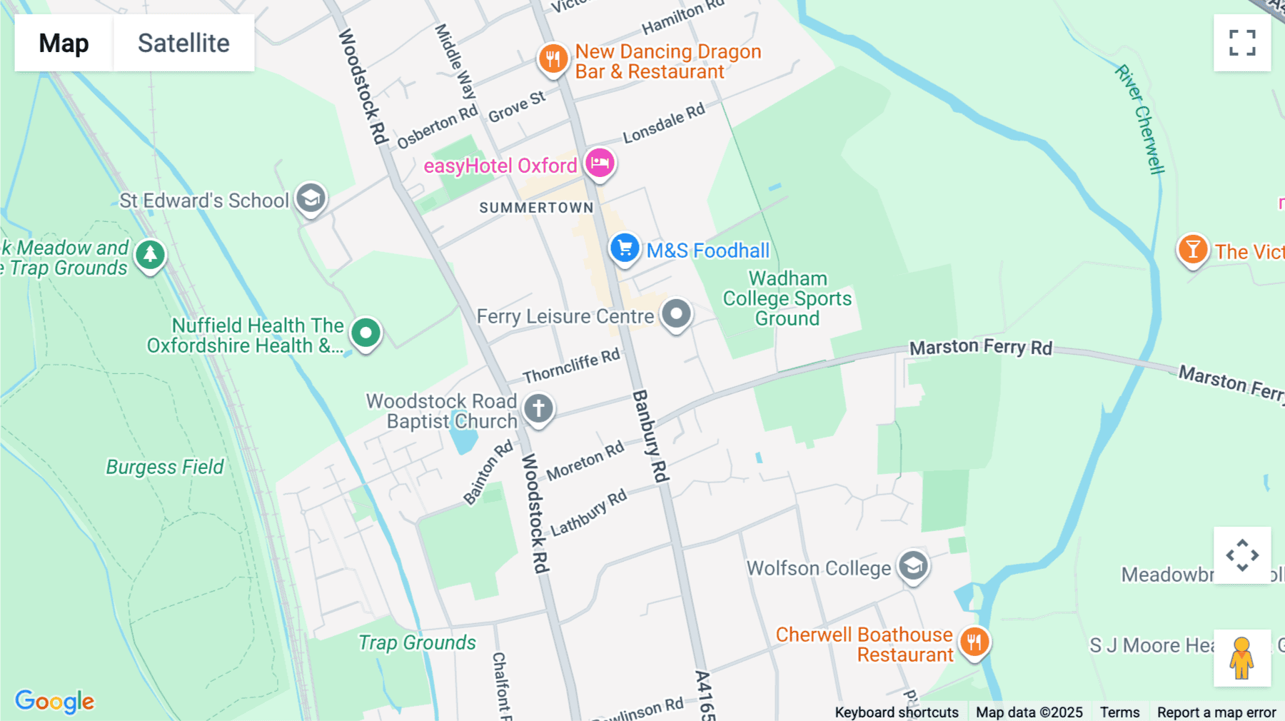 Click for interative map of The Galaxie Hotel, 180 Banbury Road, Oxford