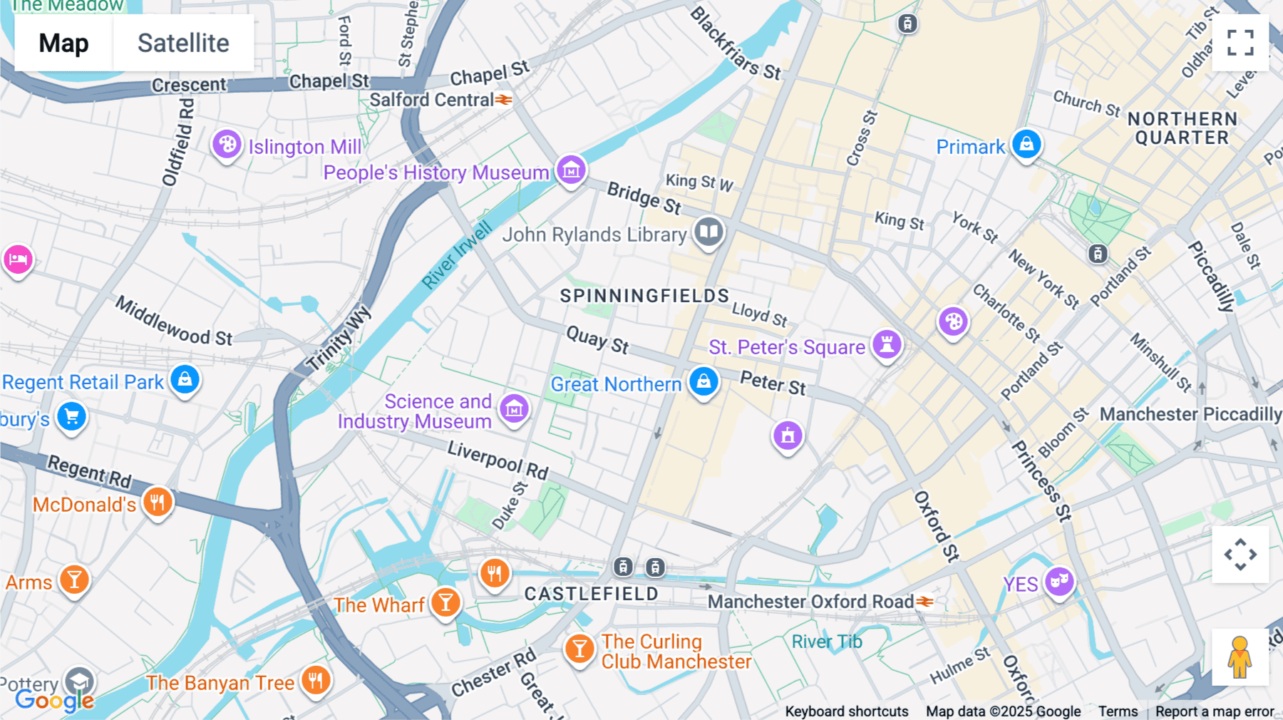Click for interative map of 13 Quay Street, Manchester
