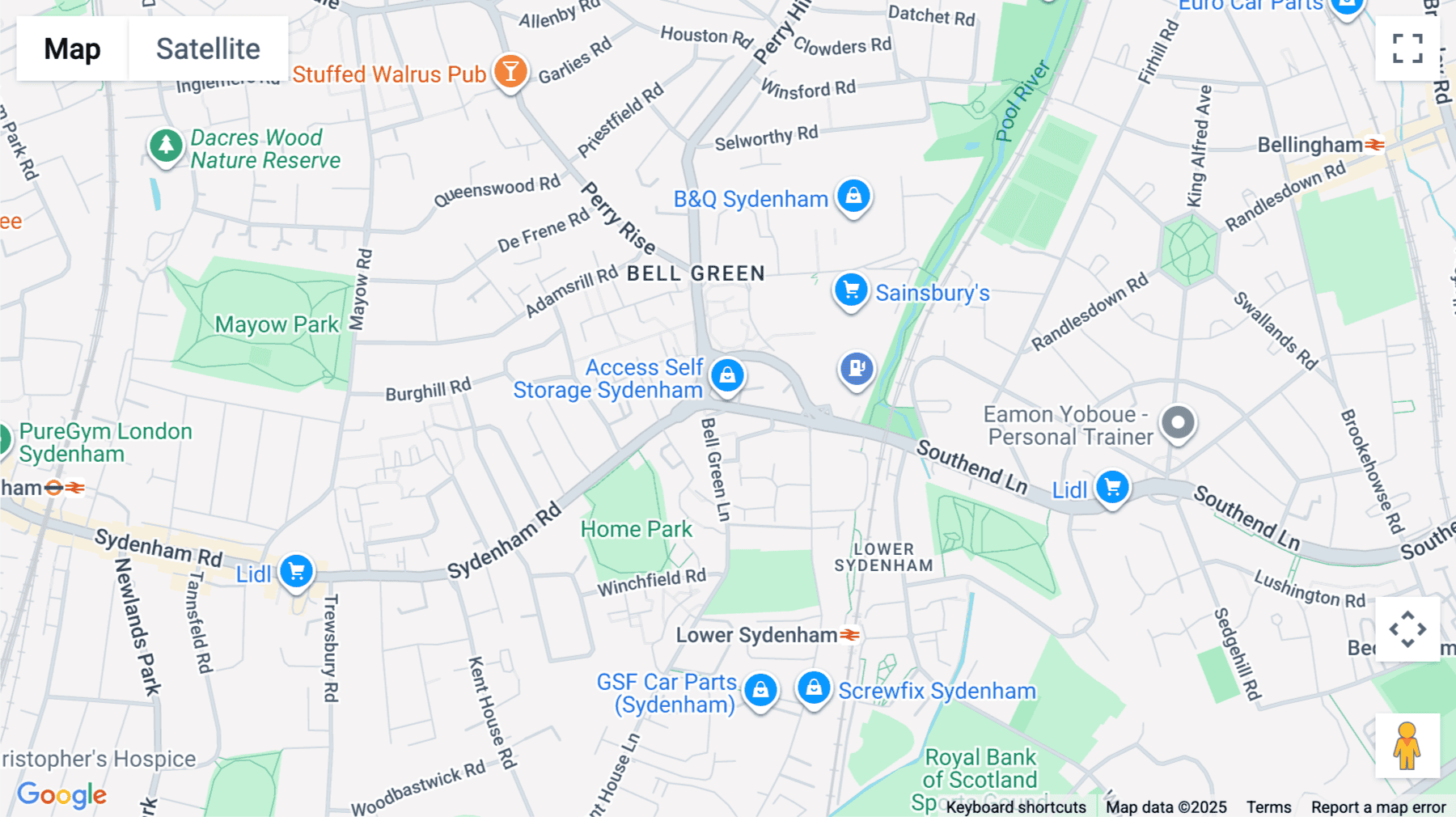 Click for interative map of 3 Stanton Way, Sydenham, London