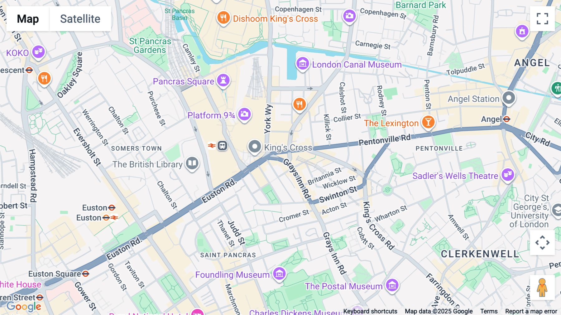 Click for interative map of Lighthouse, 1 King's Cross Bridge, London