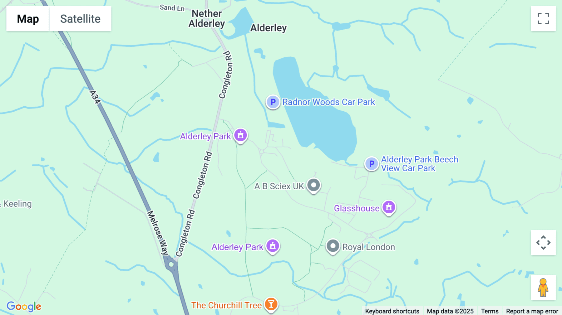 Click for interative map of No.1 Mereside, Alderley Park, Congleton Rd, Alderley Edge, Macclesfield