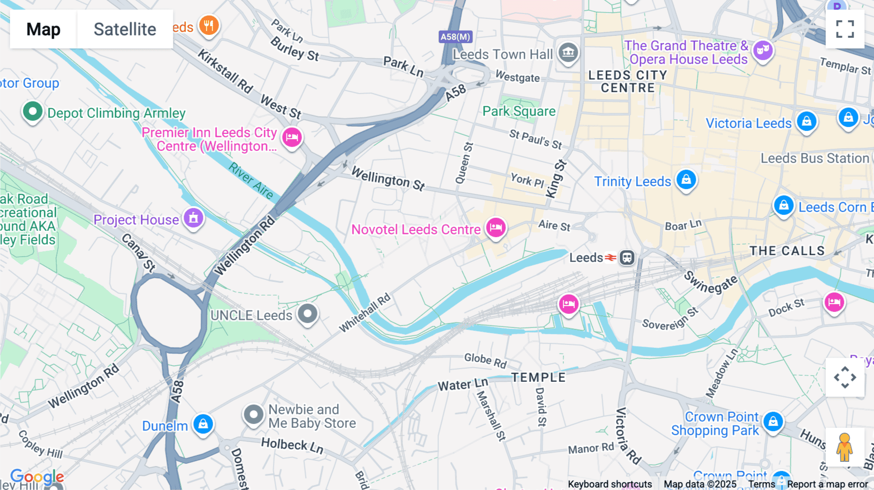 Click for interative map of 6 Wellington Place, Leeds