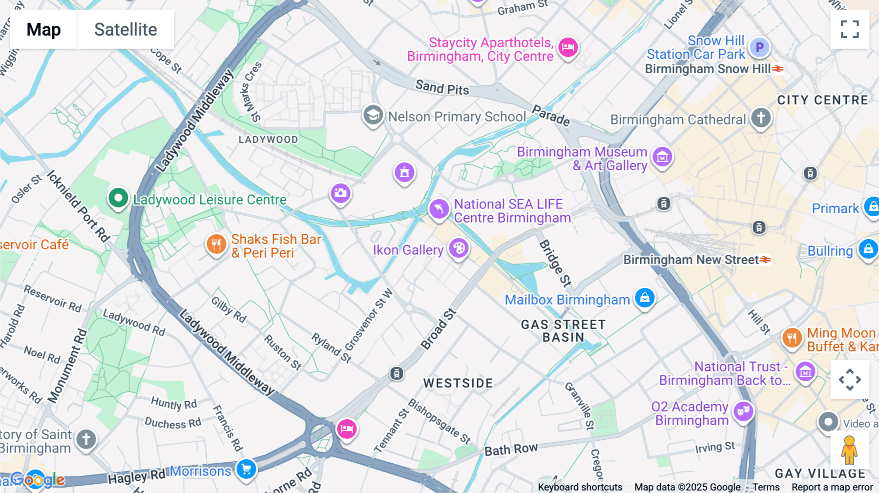 Click for interative map of Foundry, 6 Brindley Place, Birmingham