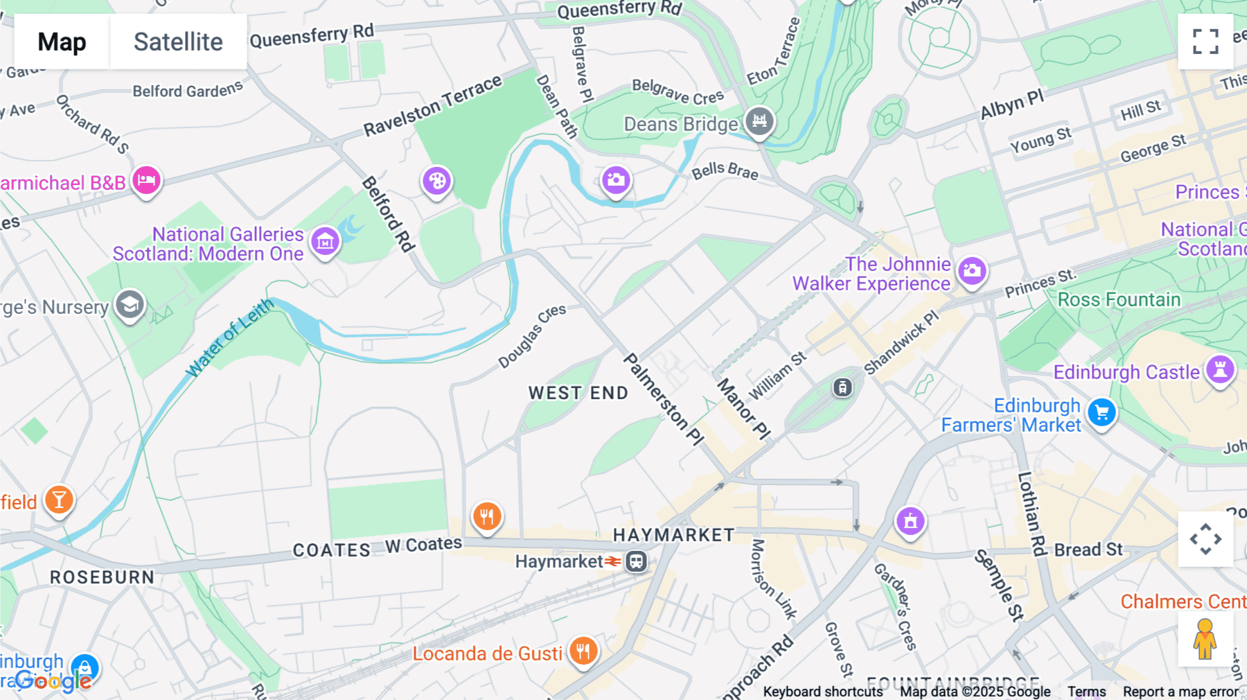 Click for interative map of 25 Palmerston Place, Edinburgh
