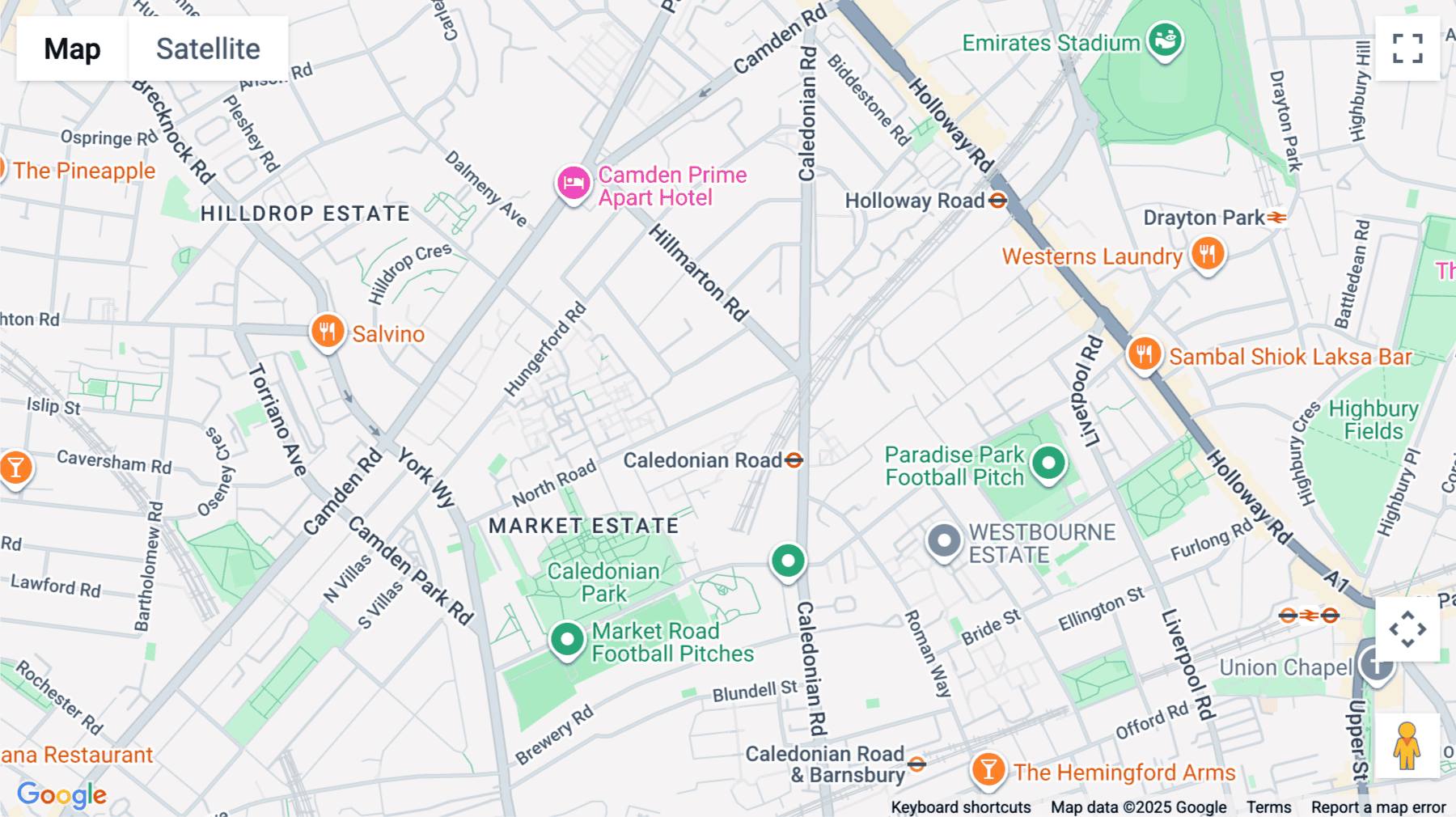 Click for interative map of 39, 41 North Road, London