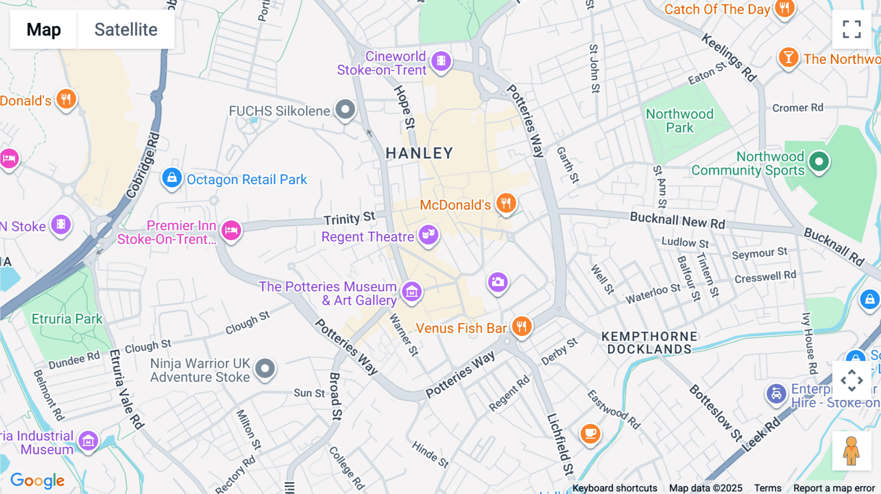 Click for interative map of Conway House, Cheapside, Stoke-on-Trent
