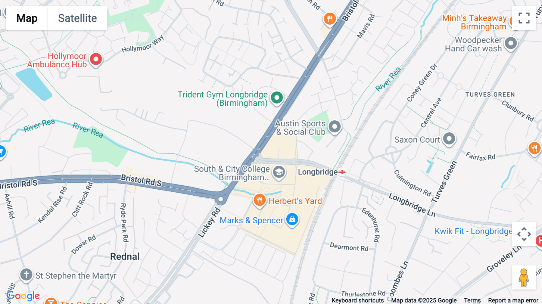Click for interative map of 1 Devon Way, Birmingham