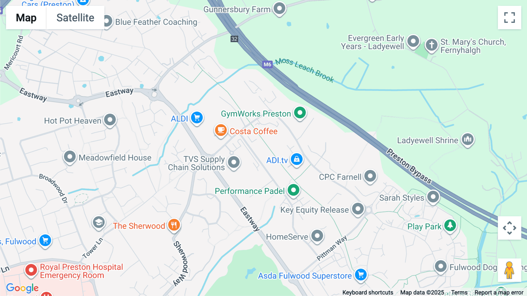Click for interative map of 3 Caxton Road, Preston (Lancashire)