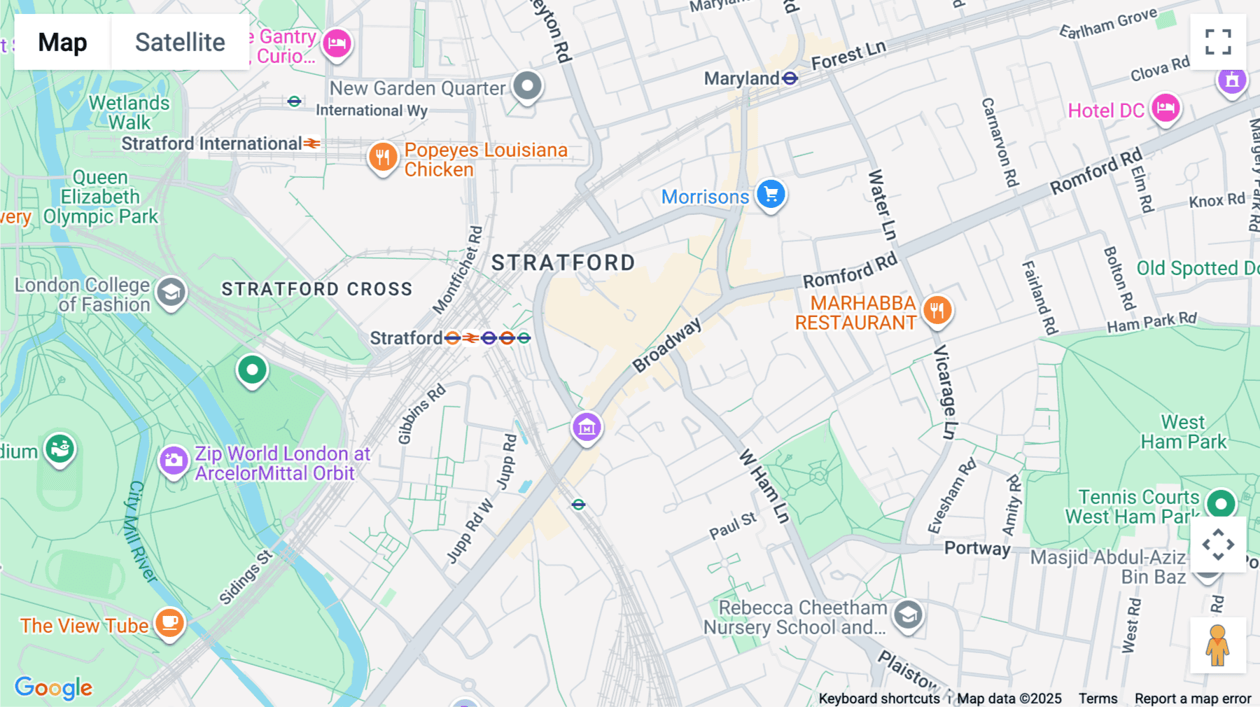 Click for interative map of 44 Broadway, Stratford, London
