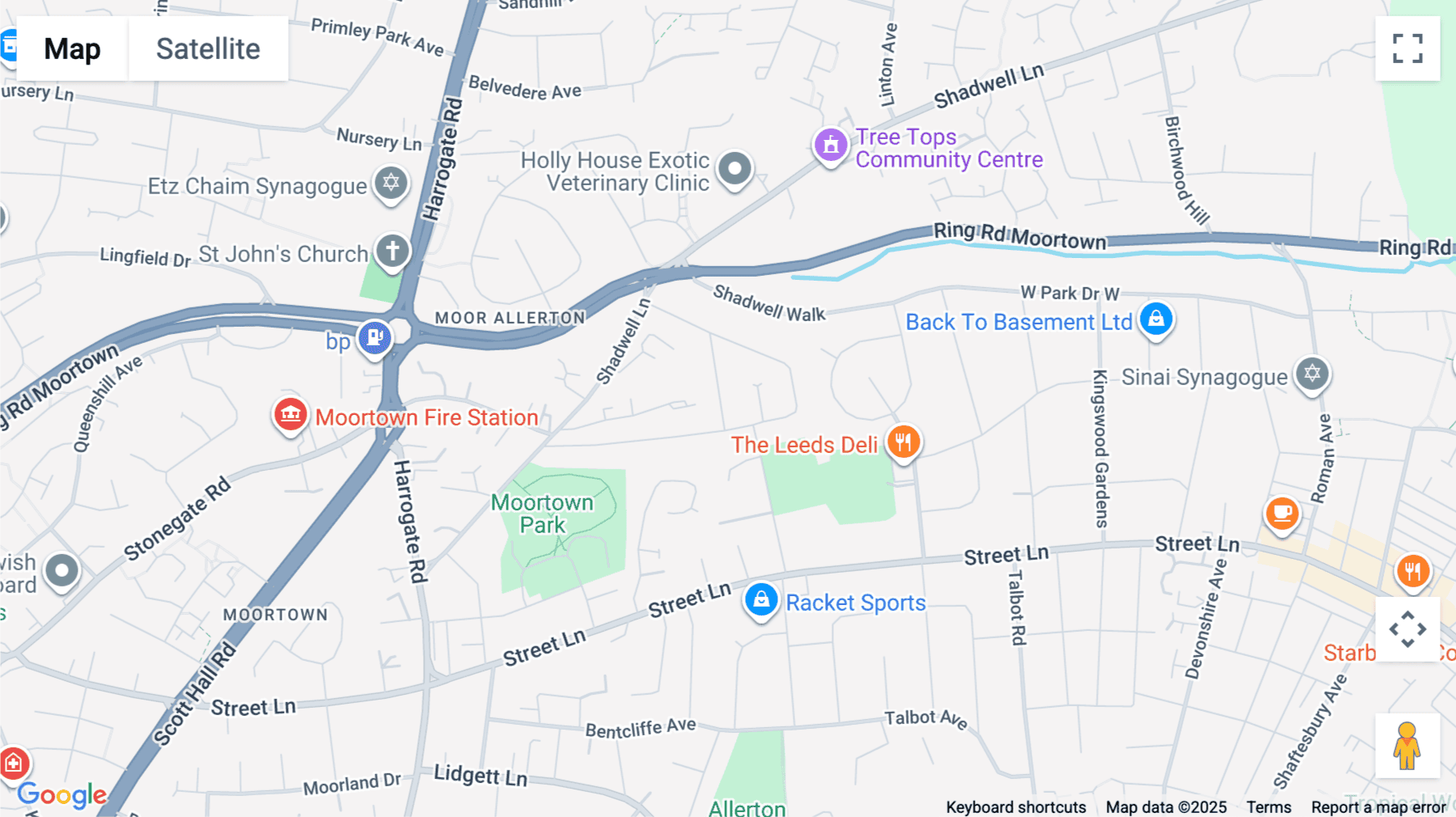 Click for interative map of 2A High Moor Drive, Leeds