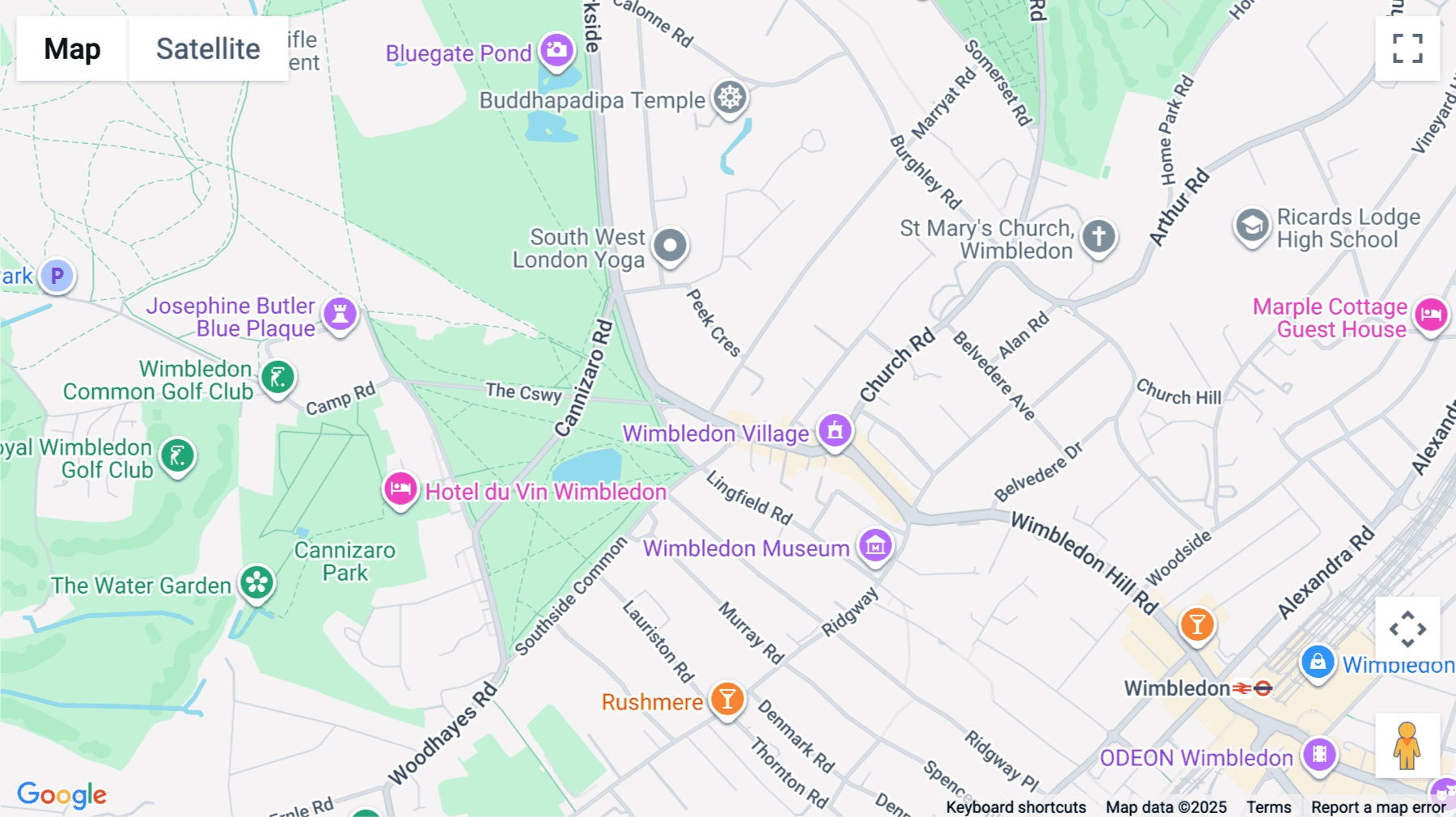 Click for interative map of Hill Place House, 55A High Street, London, London