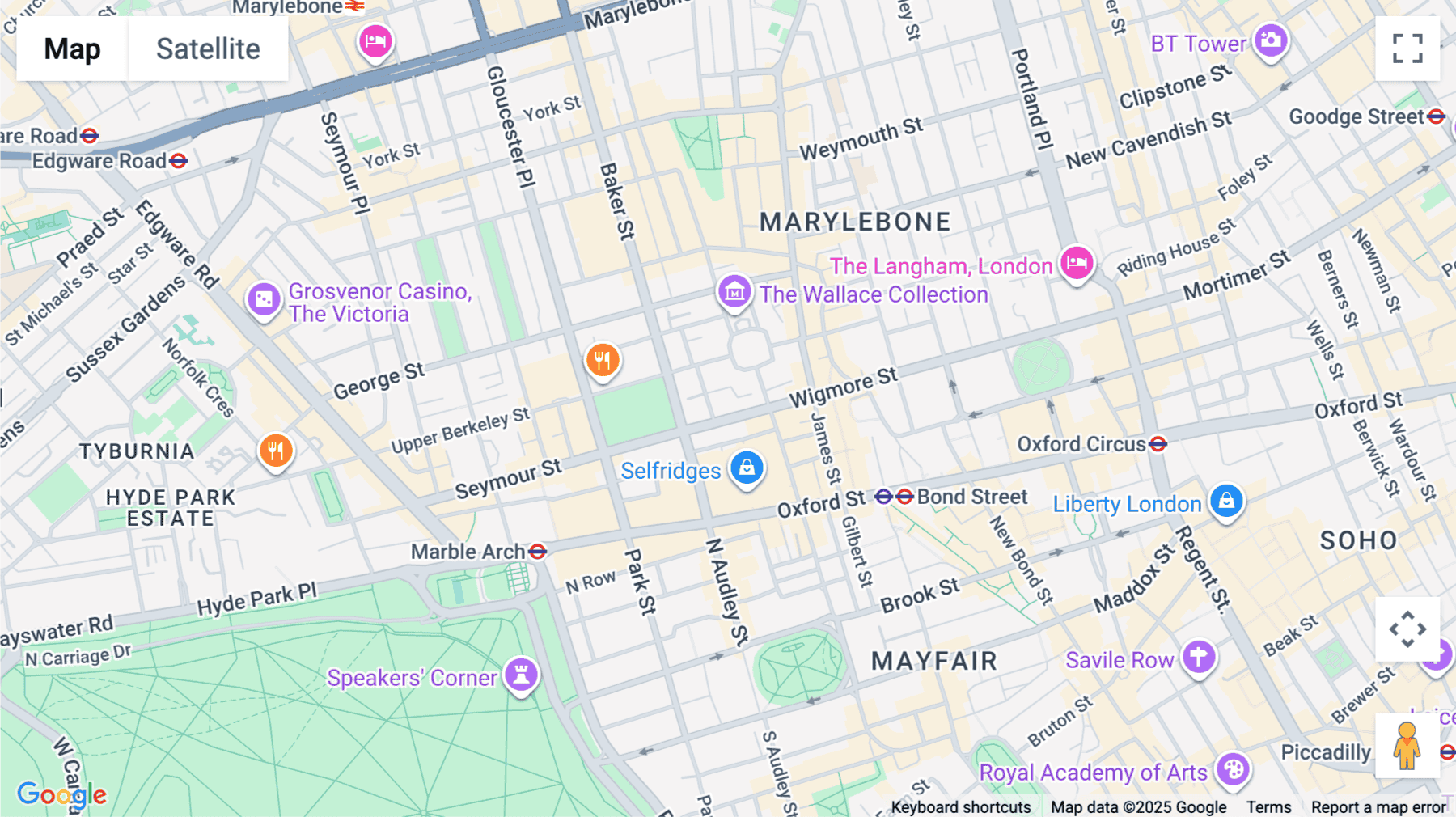 Click for interative map of 124 Wigmore Street, London