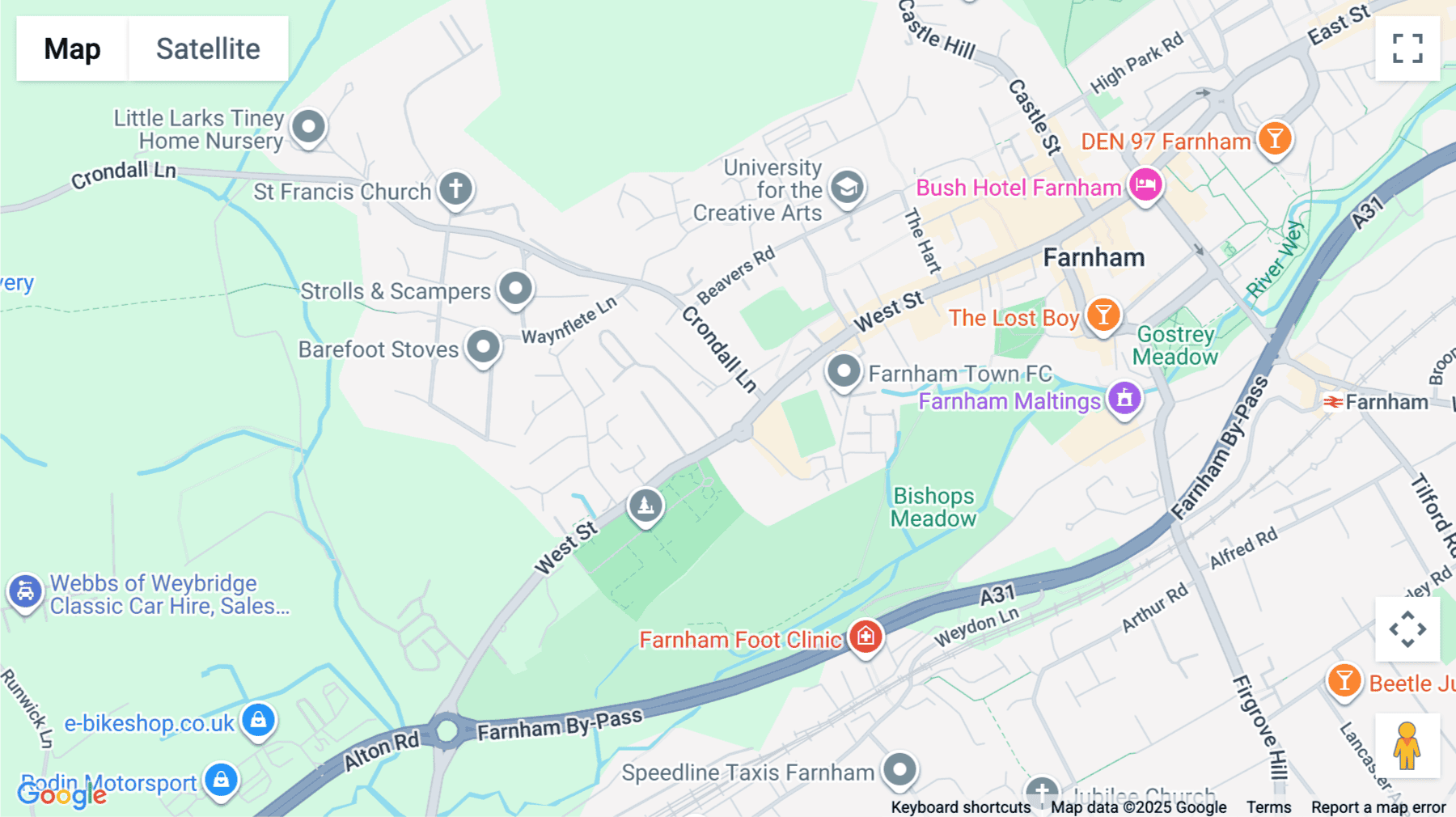 Click for interative map of Cheyenne House, West Street, Farnham
