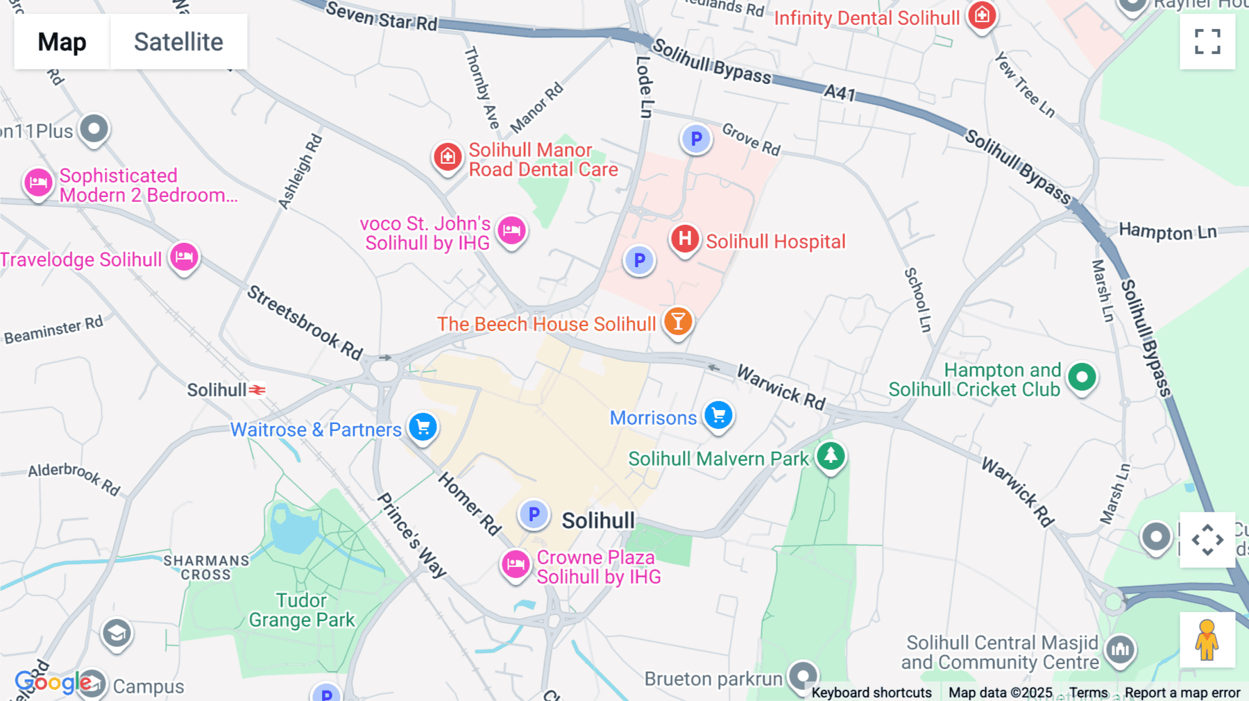 Click for interative map of 699 Warwick Road, Solihull (UK)