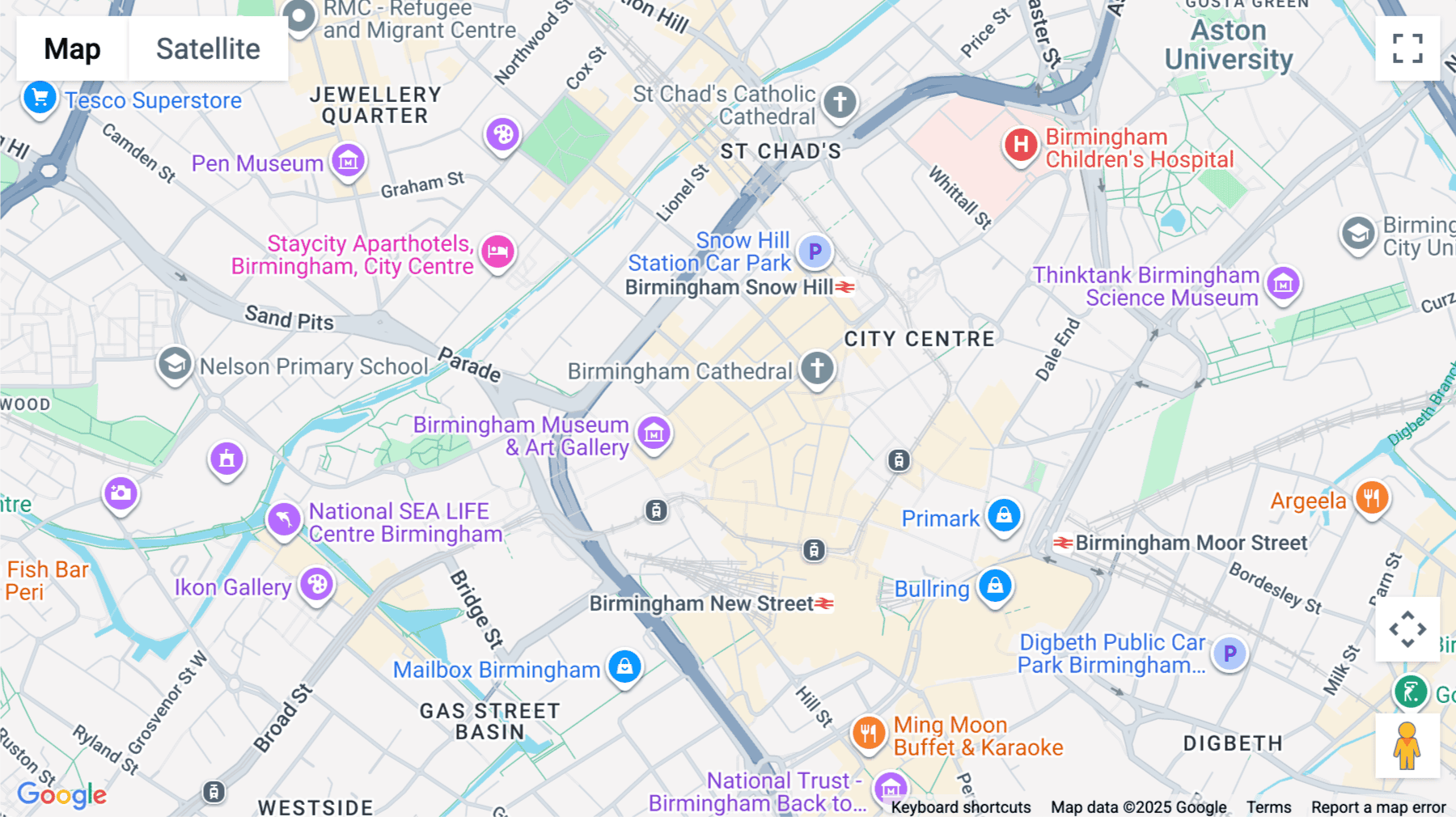 Click for interative map of 103 Colmore row, Birmingham
