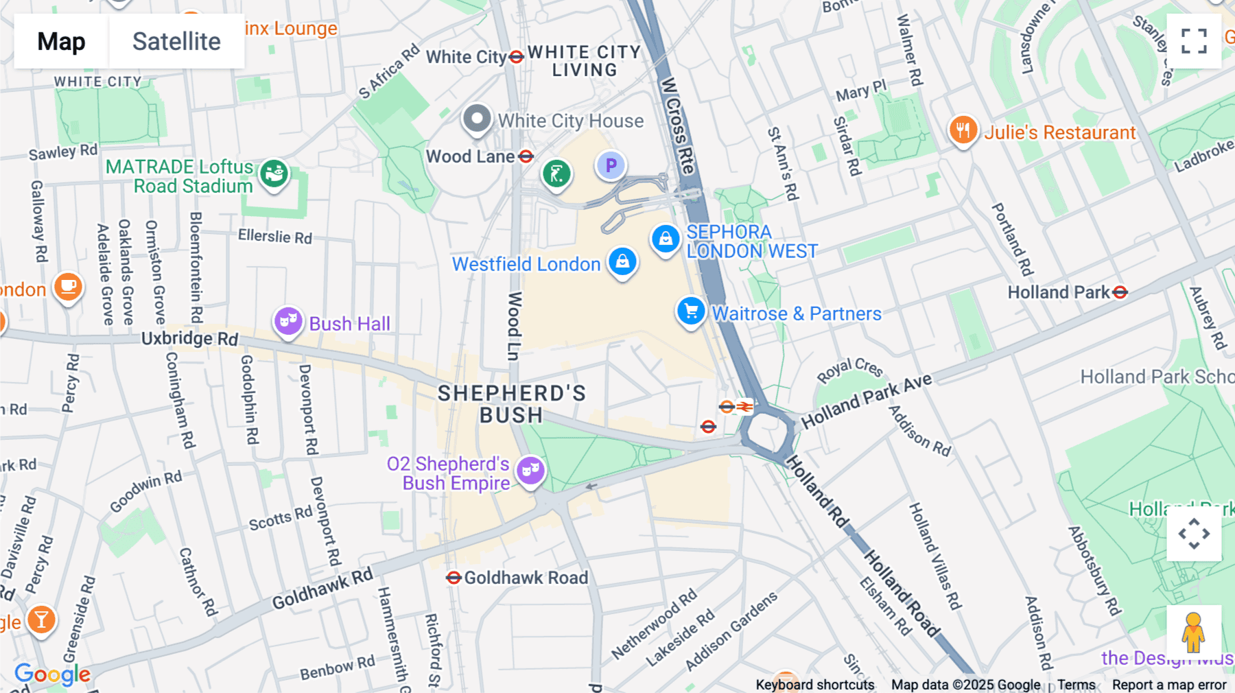 Click for interative map of 32 Caxton Road, London