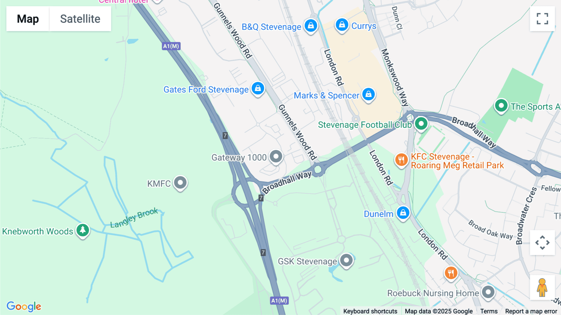 Click for interative map of Whittle Way, Stevenage