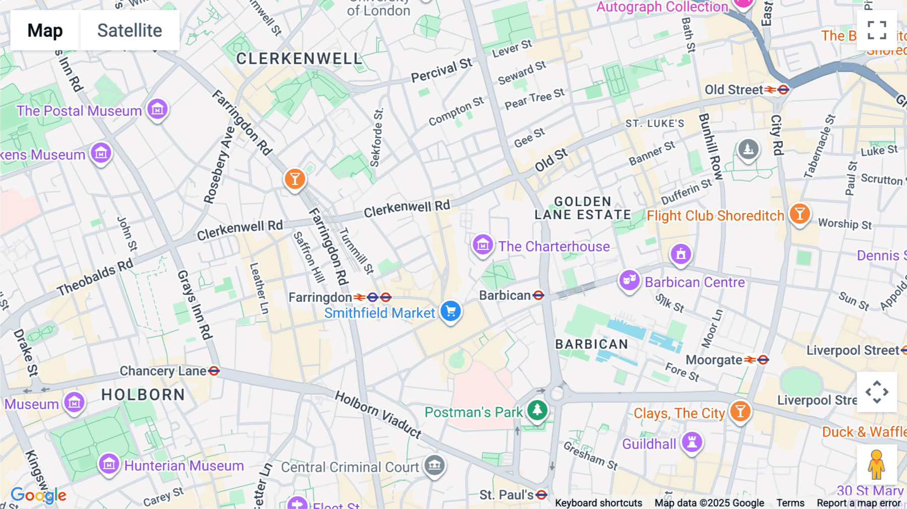 Click for interative map of 52-54 John Street, Clerkenwell, London