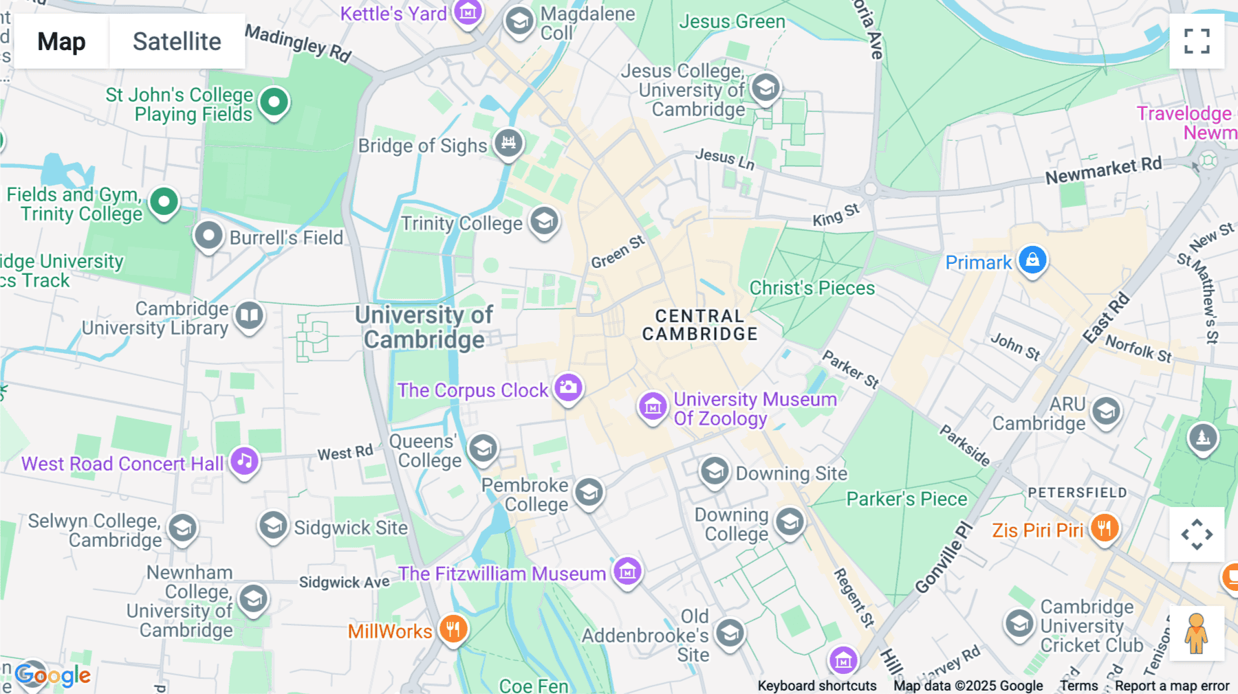 Click for interative map of Future Business Centre Cambridge Guildhall, Market Square, Cambridge