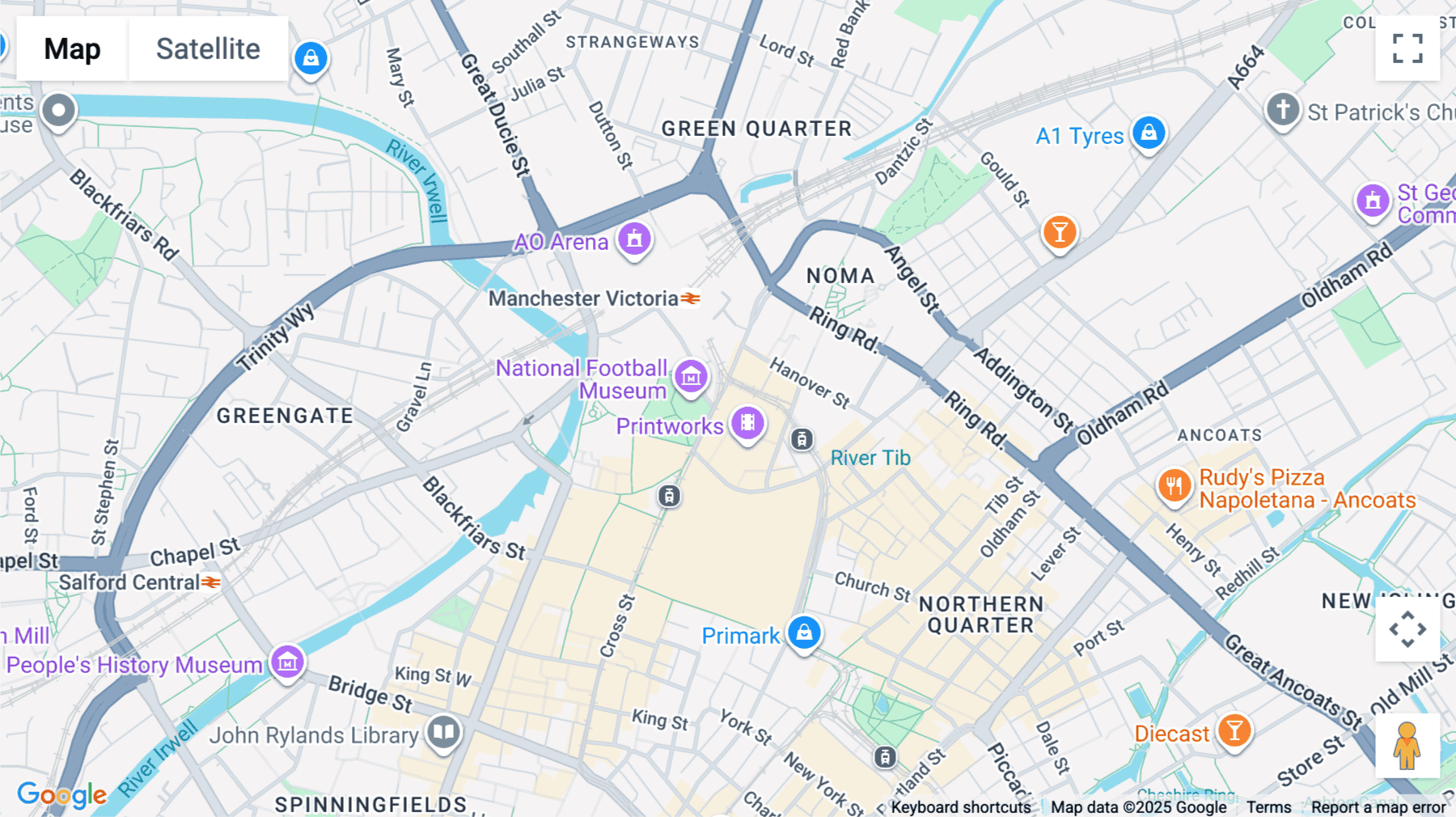Click for interative map of 1 Balloon Street, Manchester