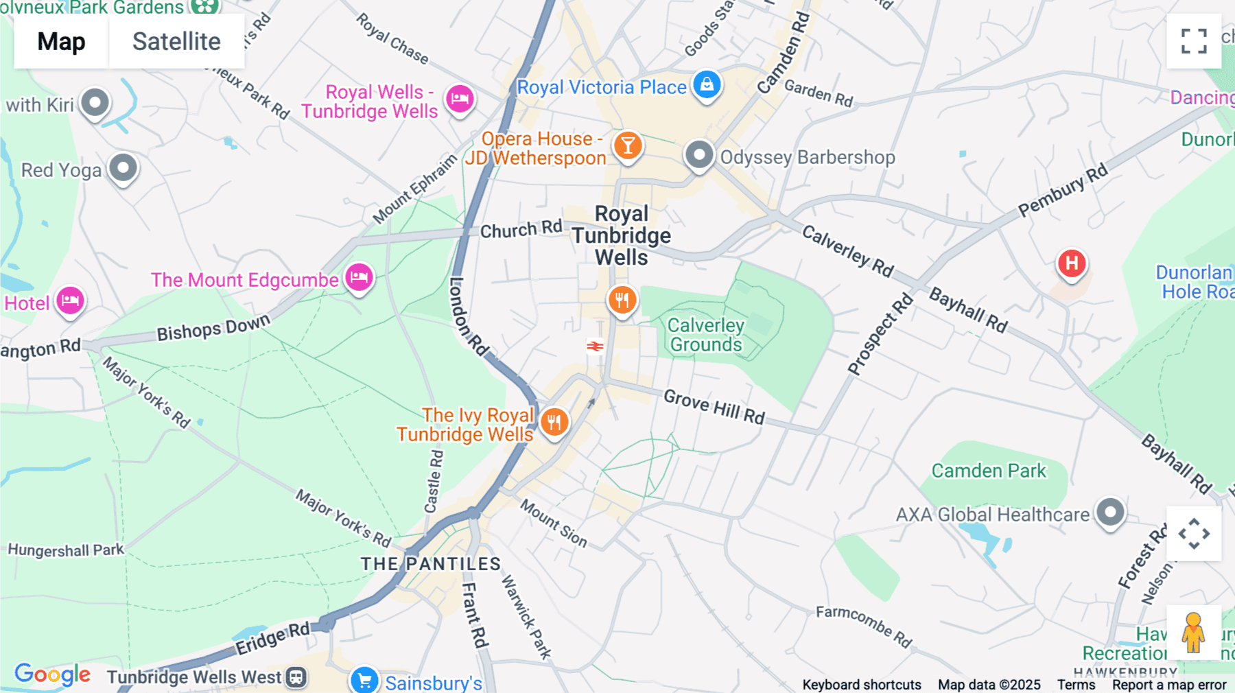 Click for interative map of Tunbridge Wells, Tunbridge Wells