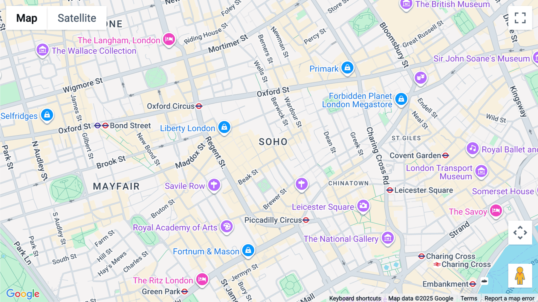 Click for interative map of 45 Broadwick Street, London