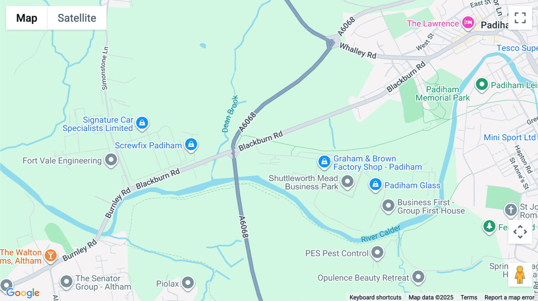 Click for interative map of Ribble Court, 1 Mead Way, Shuttleworth Mead Business Park, Padiham, Burnley