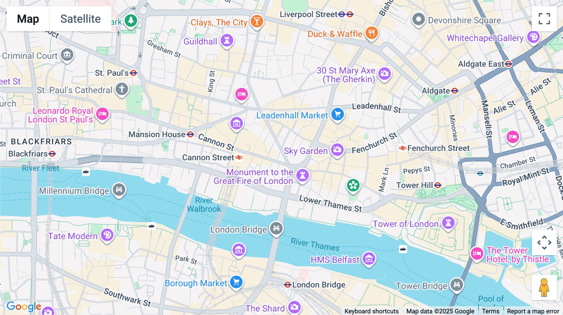 Click for interative map of 18 King William Street, London