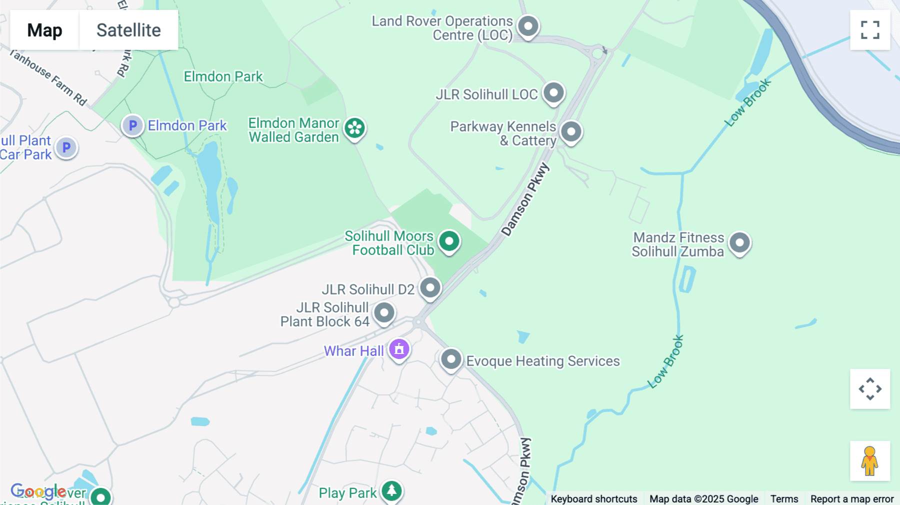 Click for interative map of The ARMCO Arena, Damson Parkway, Solihull (UK)