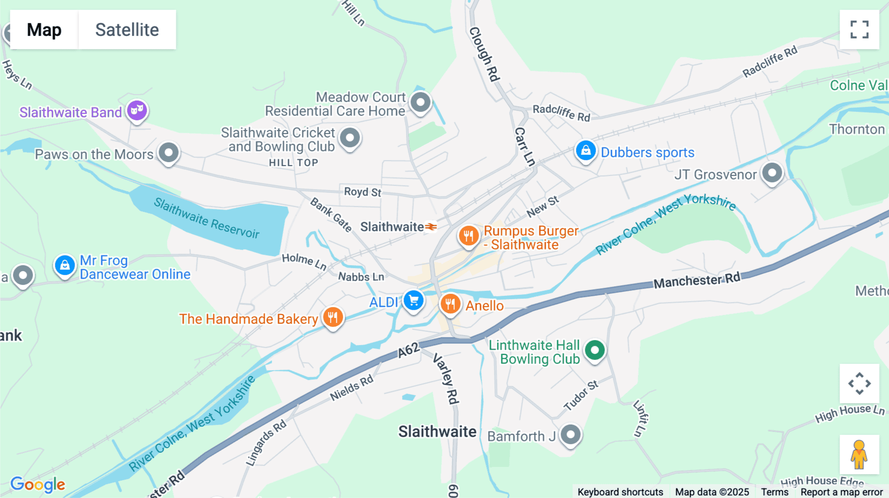 Click for interative map of Lewisham Road, Slaithwaite, Huddersfield