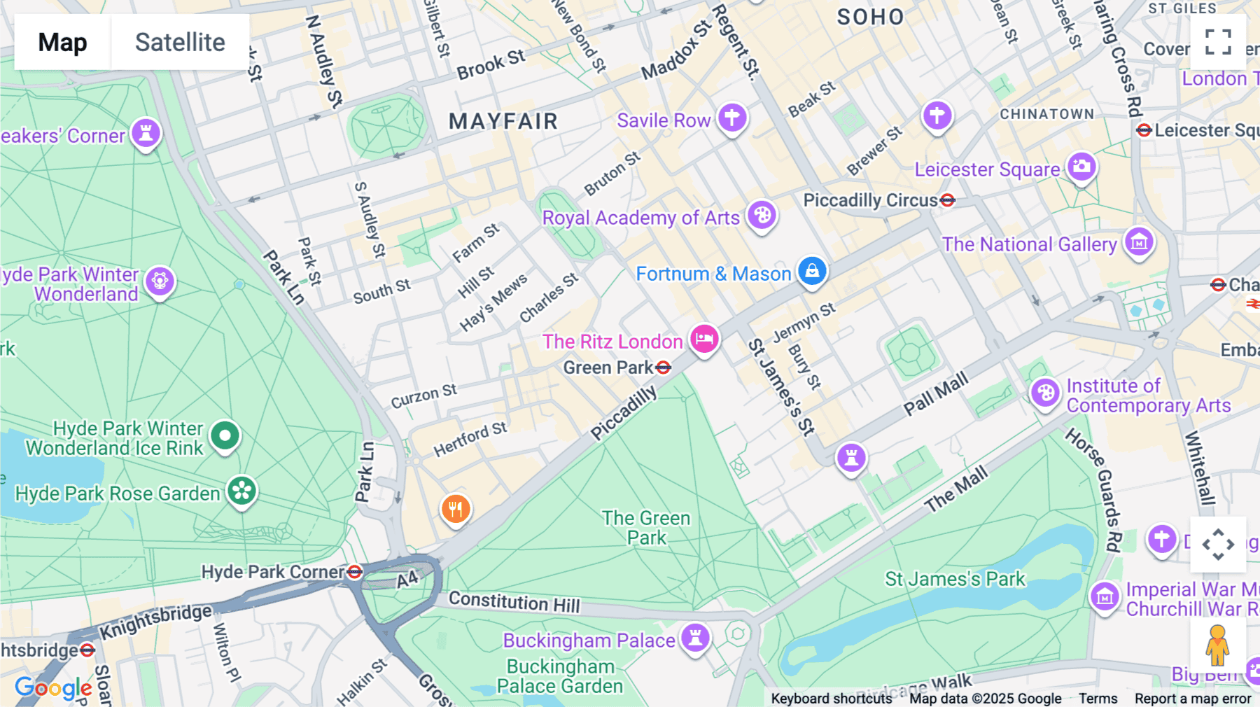 Click for interative map of 7 Stratton Street, London