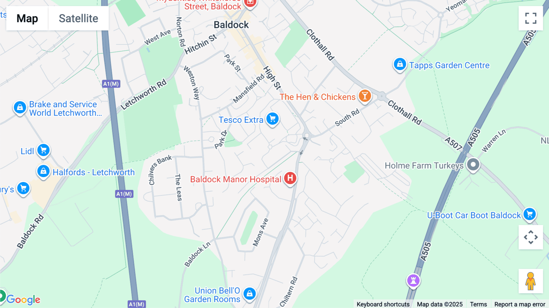Click for interative map of Baldock Industrial Estate, London Road, Units 11-12, Baldock