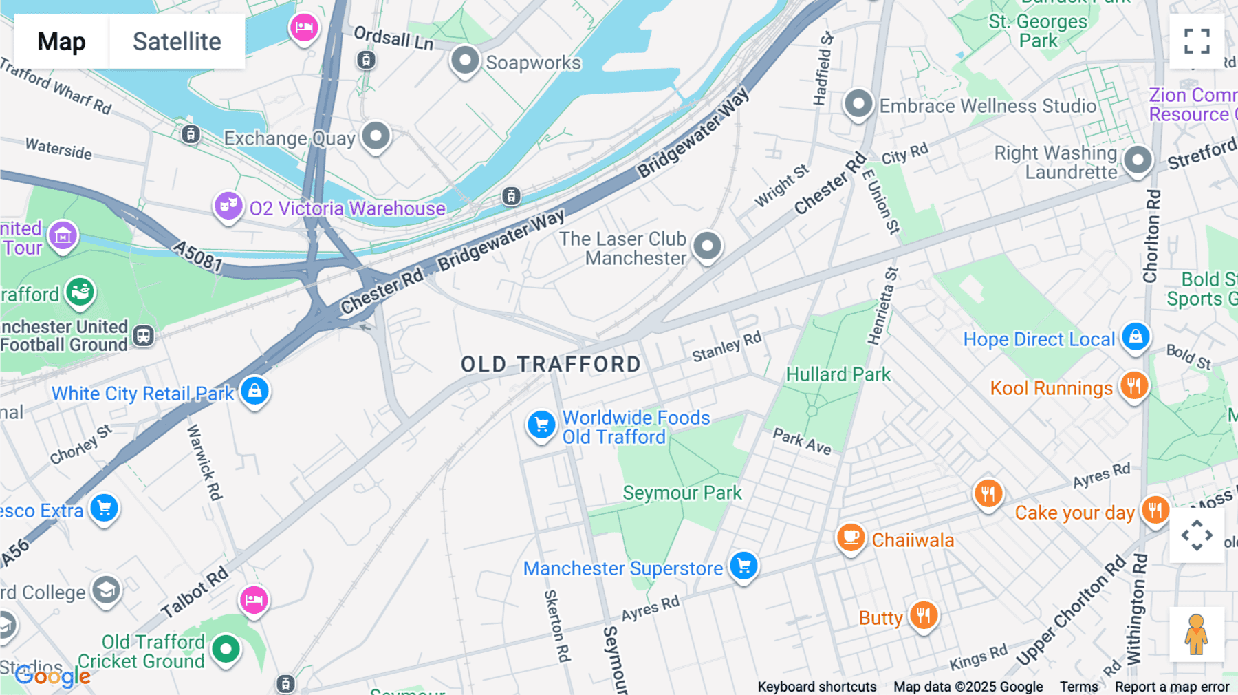 Click for interative map of 609 Stretford Road, Manchester