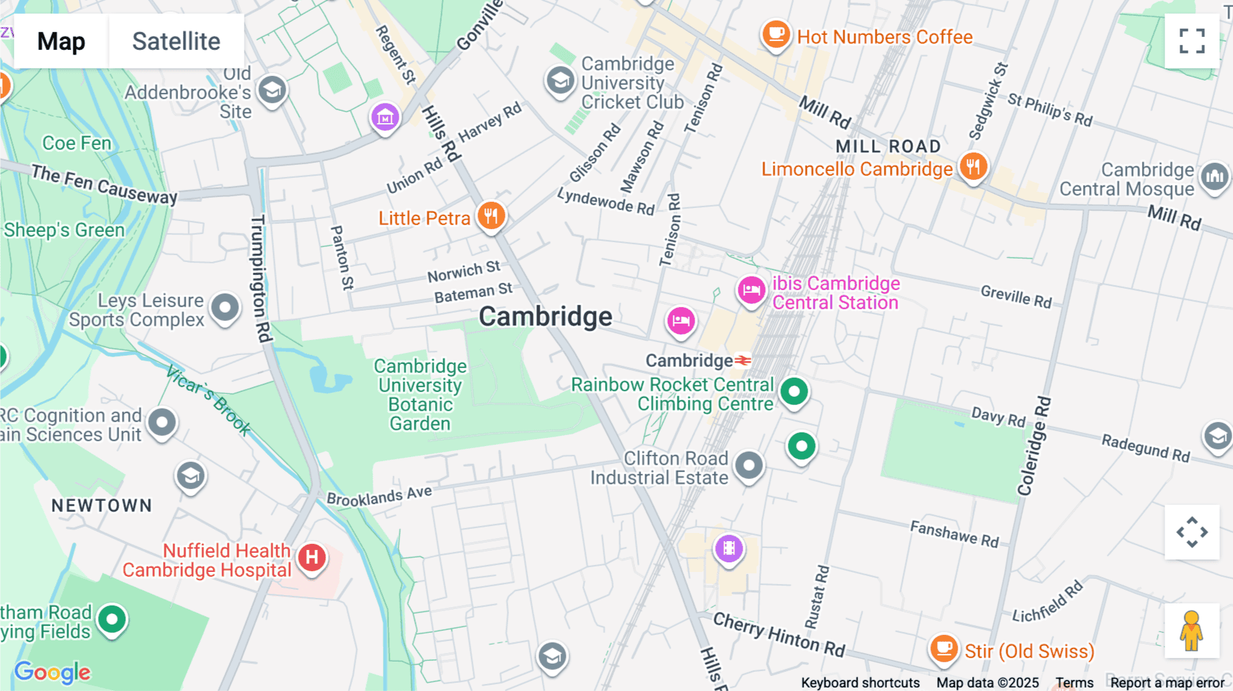 Click for interative map of 20 Station Road, Cambridge