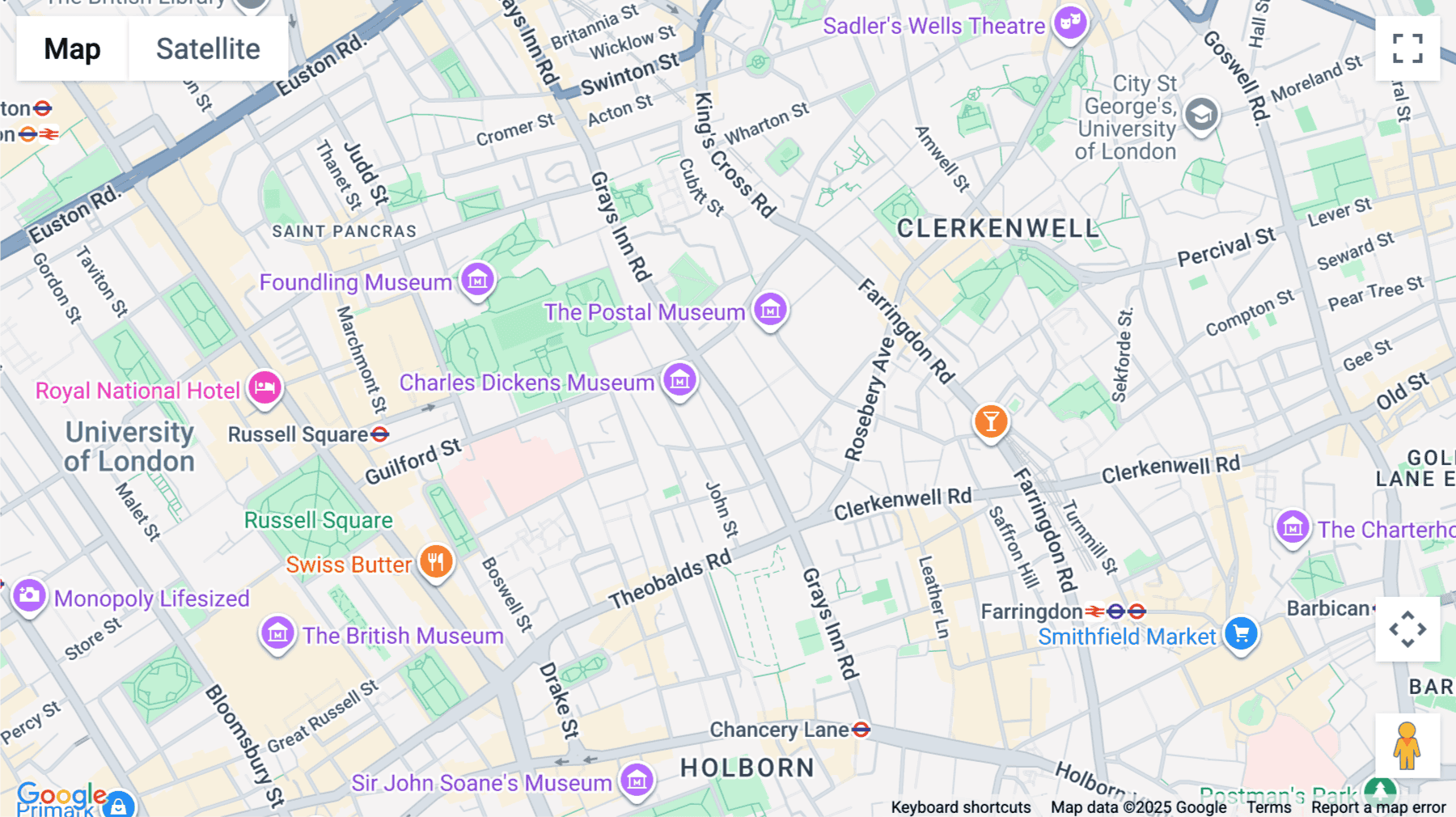 Click for interative map of 107 Gray's Inn Road, 3rd Floor, 4th Floor, London