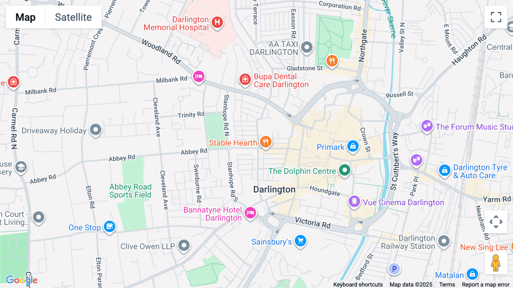 Click for interative map of 29a Larchfield Street, Darlington