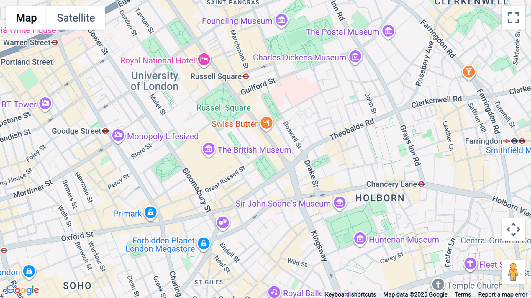Click for interative map of 2 Bloomsbury Place, London