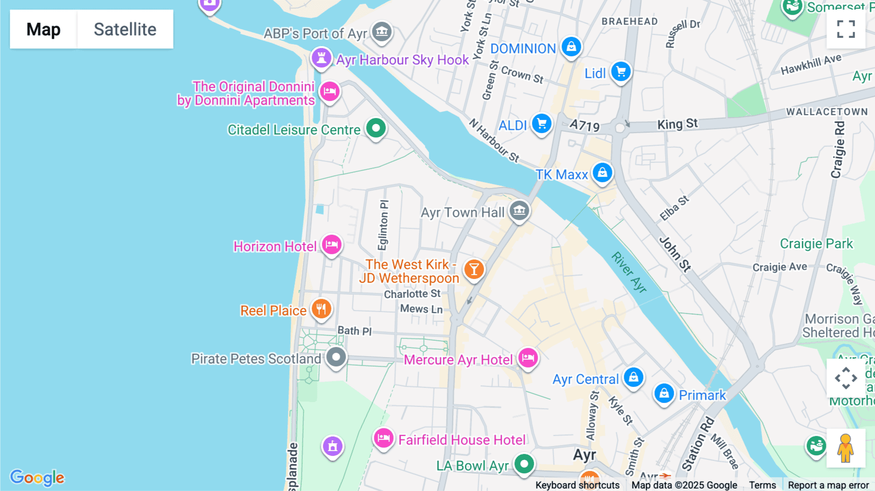 Click for interative map of Citadel House, 6 Citadel Place, Ayr