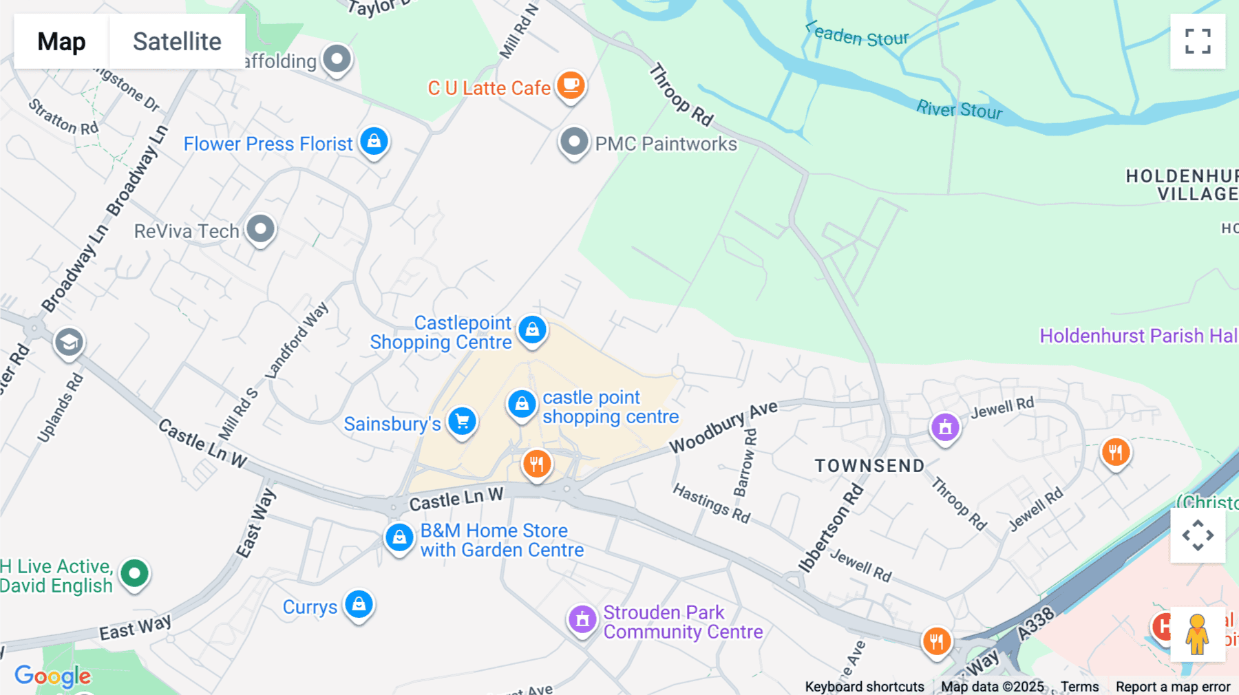 Click for interative map of 5 Yeomans Way, Bournemouth