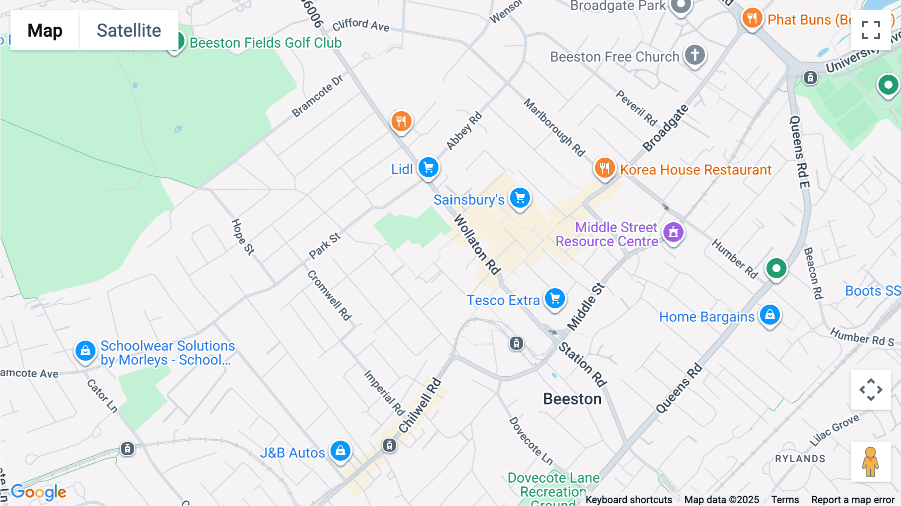Click for interative map of The Quadrant, Nuart Road, Beeston, Nottingham