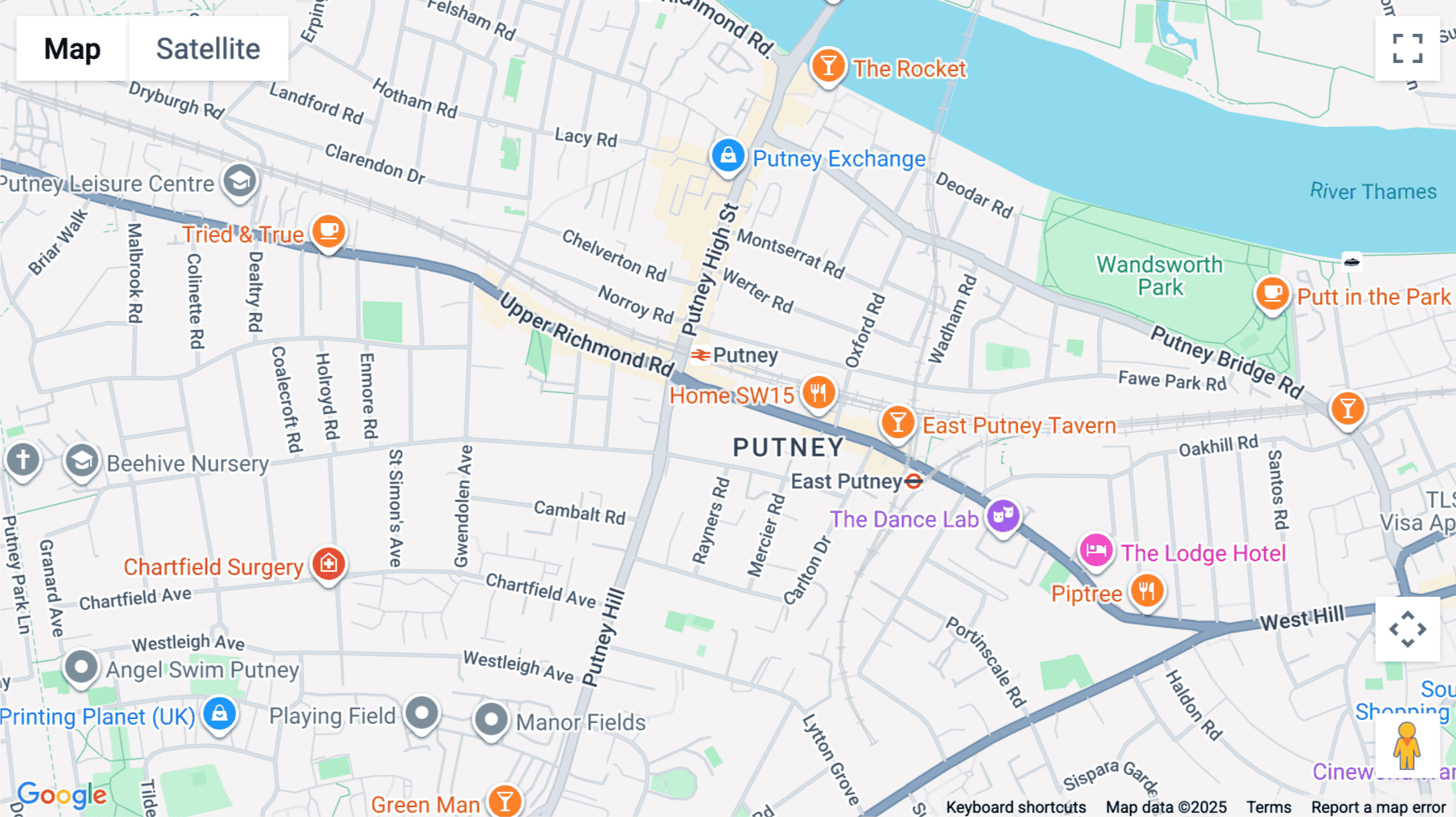 Click for interative map of Tileman House, 133 Upper Richmond Road, London