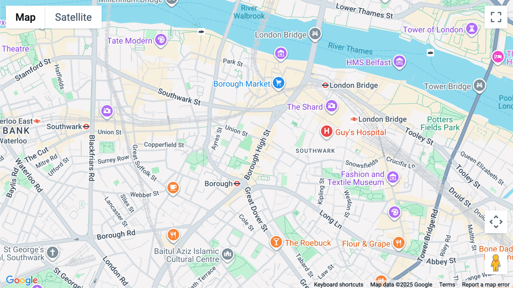 Click for interative map of 106-114 Borough High Street, Phoenix House, London