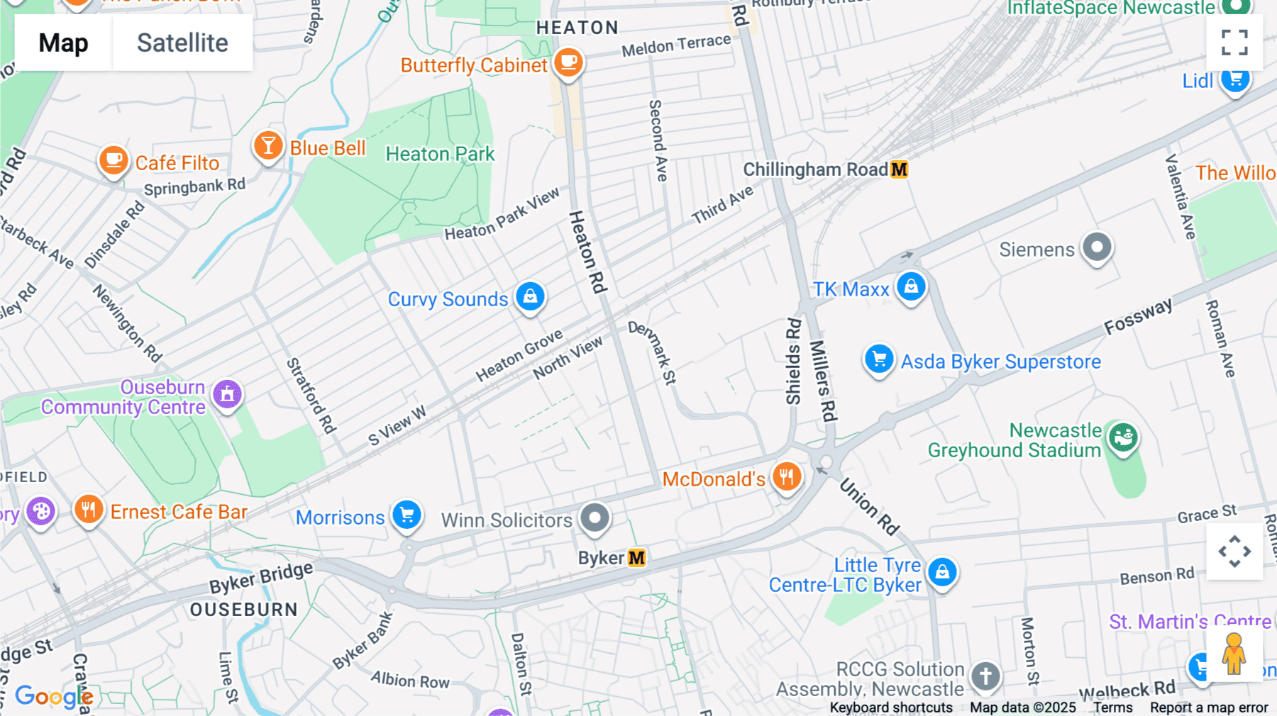 Click for interative map of Cragside Business Centre, Heaton Road, Newcastle