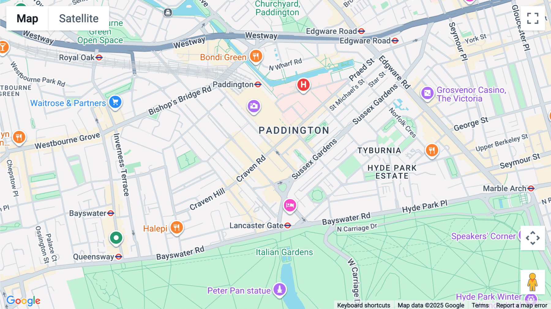 Click for interative map of 18 Spring Street, London