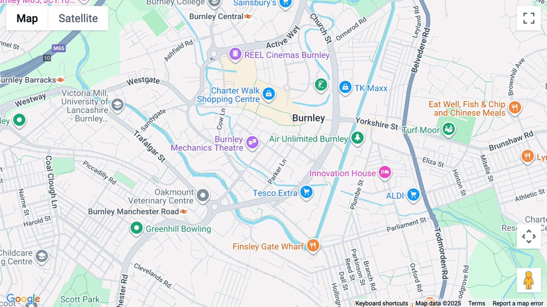 Click for interative map of 17-19 Nicholas Street, Burnley
