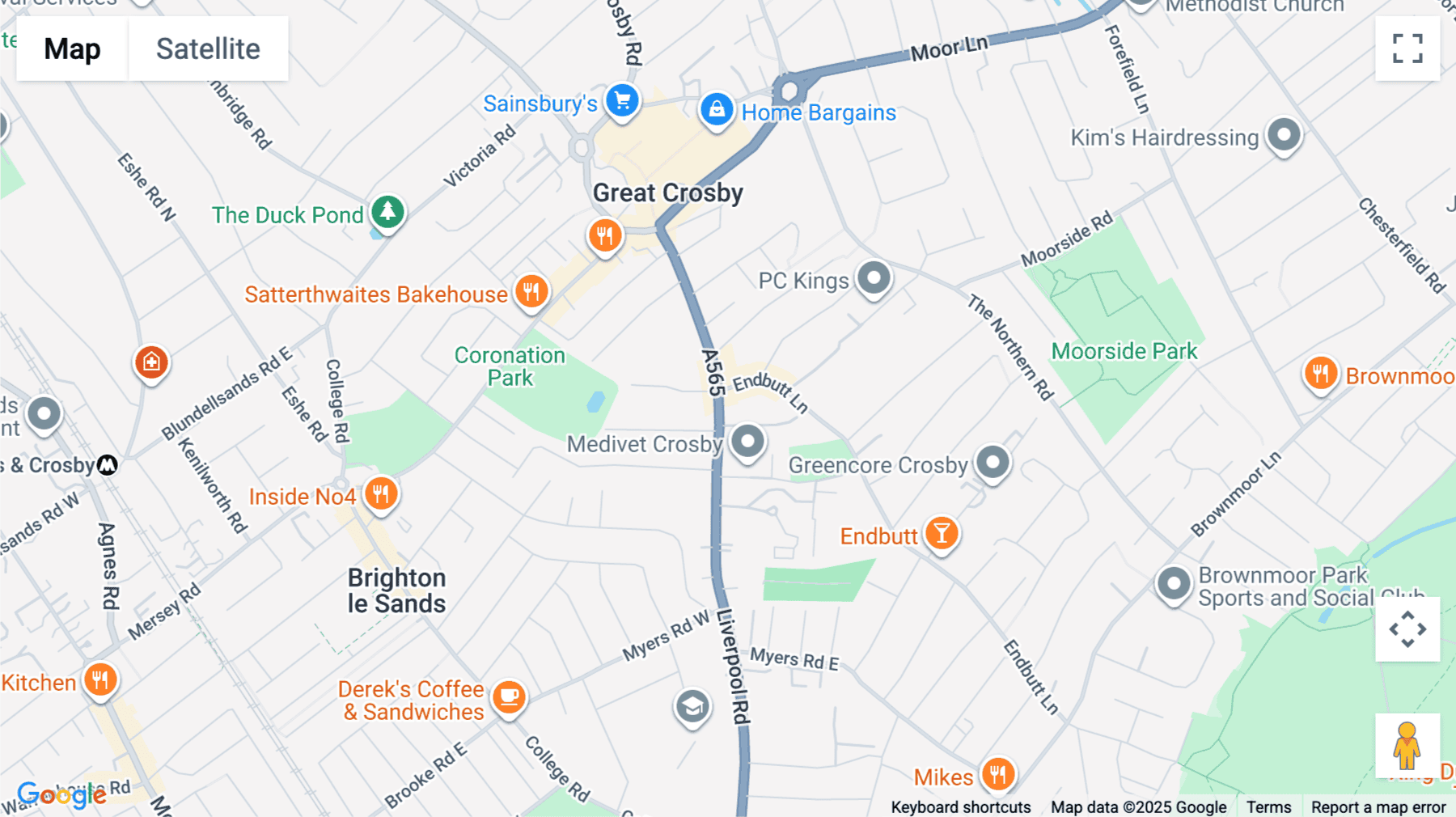 Click for interative map of 113 Liverpool Road, Liverpool