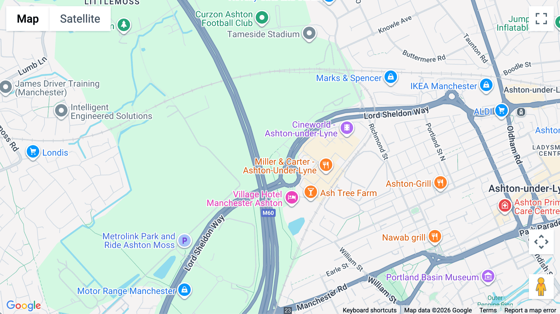 Click for interative map of Rayner Lane, Ashton-Under-Lyne