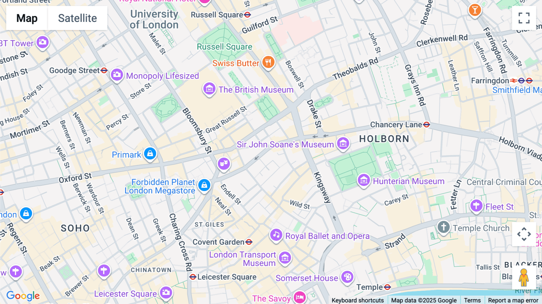 Click for interative map of 193-197 High Holborn, Holborn Town Hall, London