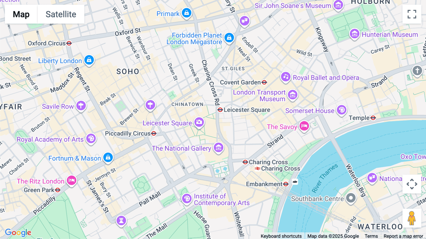 Click for interative map of Cameo House, 11 Bear Street, London