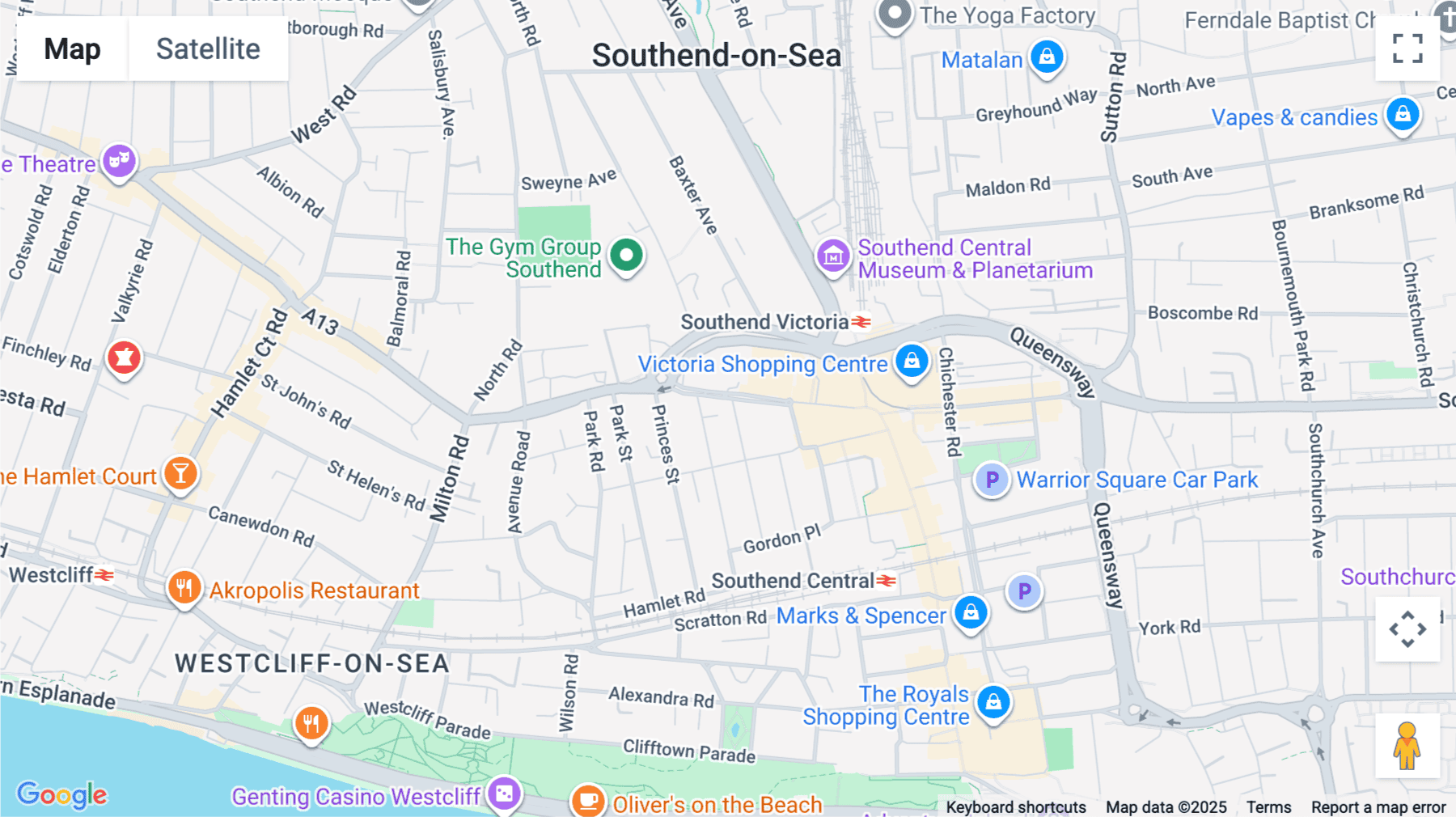Click for interative map of 62 London Road, Southend-on-Sea